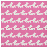 Maltees Dog Silhouette Pet Roze Stof (Swatch)