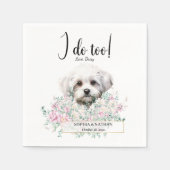 Maltees Dog Wedding Cocktail Napkins Servet (Voorkant)