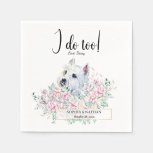 Maltees Dog Wedding Cocktail Napkins Servet