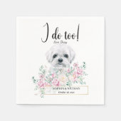 Maltees Dog Wedding Cocktail Napkins Servet (Voorkant)