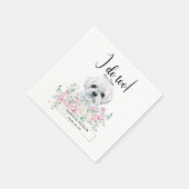 Maltees Dog Wedding Cocktail Napkins Servet (Hoek)