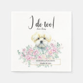 Maltees Dog Wedding Cocktail Napkins Servet (Voorkant)