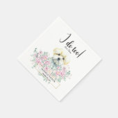 Maltees Dog Wedding Cocktail Napkins Servet (Hoek)