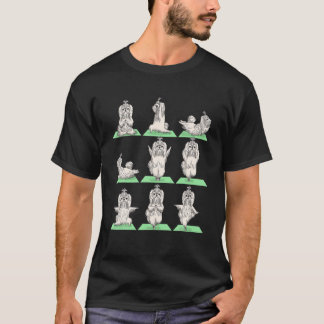 Maltees Dog Yoga Pose Zen Cute Workout Exercing Yo T-shirt