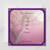 Maltees en Cherry Blossom Park Paars Lijst Kaart (Achterkant)