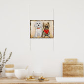 Maltees en Yorkie Pups Poster (Keuken)