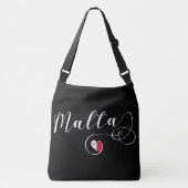 Maltees Flag Heart, Malta Crossbody Tas (Voorkant)