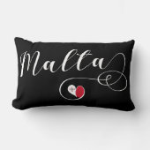 Maltees Flag Heart, Malta Kussen (Voorkant)
