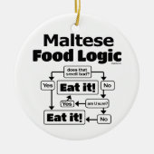 Maltees Food Logic Keramisch Ornament (Voorkant)