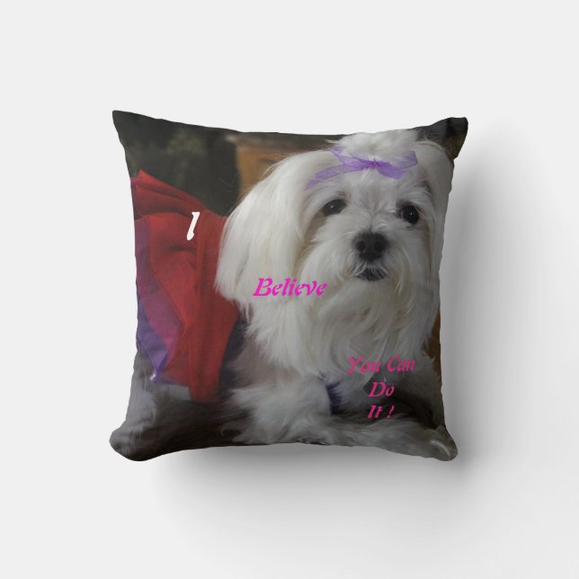 Maltees gekleed Pillow Kussen (Voorkant)