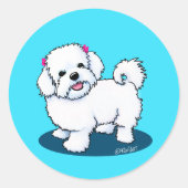 Maltees Girl Sticker (Voorkant)