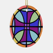 Maltees Glas in lood 2 Keramisch Ornament (Rechts)