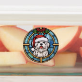 Maltees Glas in lood Kerst Labels (Aangebracht)