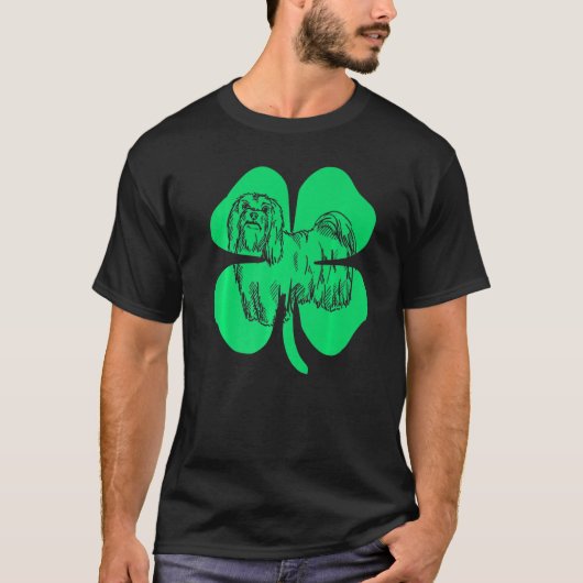 Maltees Green Shamrock Saint Patricks Day T-shirt (Voorkant)