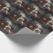 Maltees Halloween eng Cadeaupapier (Hoek)