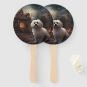 Maltees Halloween eng Handwaaier (Voorkant en achterkant)