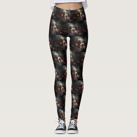 Maltees Halloween eng Leggings (Voorkant)