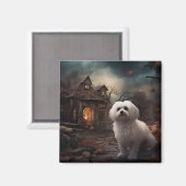 Maltees Halloween eng Magneet (Voorkant / Achterkant)