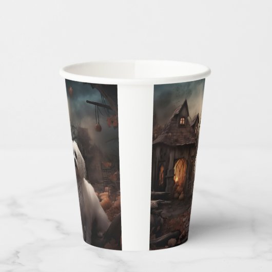 Maltees Halloween eng Papieren Bekers (Links)