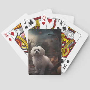 Maltees Halloween eng Pokerkaarten
