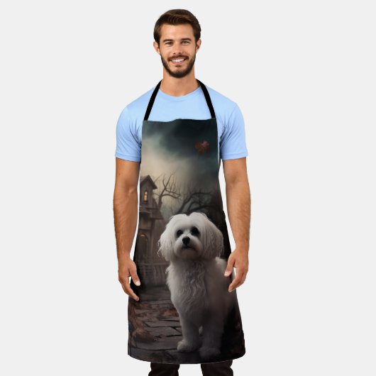 Maltees Halloween eng Schort (Gedragen)