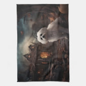 Maltees Halloween Griezelen Theedoek (Verticaal)