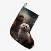 Maltees Halloween Verschrikkelijk Kleine Kerstsok (Voorkant (Hangend))