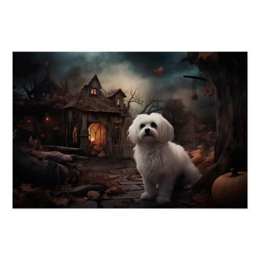 Maltees Halloween Verschrikkelijk Perfect Poster (Voorkant)