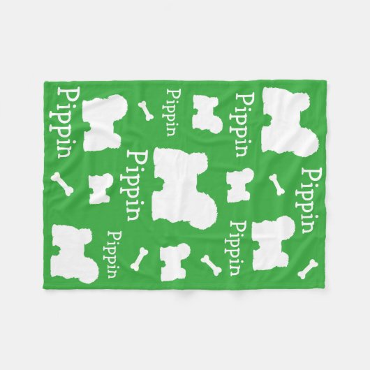 Maltees Havanese Lhasa Apso Bolognes Blanket Fleece Deken (Voorkant (Horizontaal))