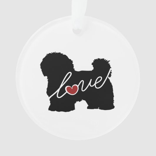 Maltees / Havanese liefde Ornament (voorkant)