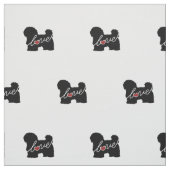 Maltees / Havanese liefde Stof (Swatch)