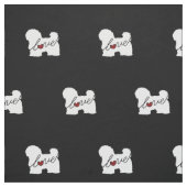 Maltees / Havanese liefde Stof (Swatch)