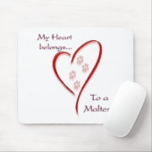 Maltees Heart behoort Muismat (Met muis)