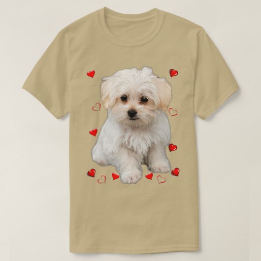 Maltees Hondenliefhebber Dogs Puppies - Ontwerp T-shirt (Design voorkant)