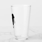 Maltees hondensilhouet gepersonaliseerd Drink glas (Links)