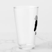 Maltees hondensilhouet gepersonaliseerd Drink glas (Rechts)