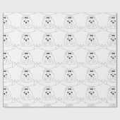 Maltees hoofd cadeaupapier (Vlak)