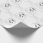 Maltees hoofd cadeaupapier (Hoek)