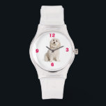 Maltees Horloge<br><div class="desc">Maltees sportief leuk horloge. U kunt de foto aanpassen aan uw eigen huisdieren.</div>