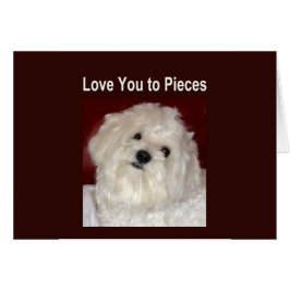 Maltees houden van je naar de PIECS-kaart - leeg b