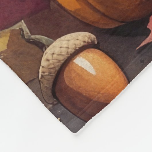 Maltees in Autumn verlaat Thanksgiving kunst Fleece Deken (Hoek)