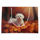 Maltees in de herfst laat Herfst inspireren Groot Cadeauzakje (Voorkant)