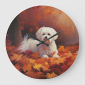 Maltees in de herfst laat Herfst inspireren Grote Klok (Voorkant)