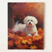 Maltees in de herfst laat Herfst inspireren Planner (Achterkant)