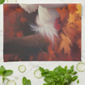 Maltees in de herfst laat Herfst inspireren Theedoek (Gevouwen)