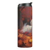 Maltees in de herfst laat Herfst inspireren Thermosbeker (Gedraaid links)