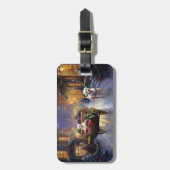 Maltees Kerstfeest Feestelijk Seizoen Bagagelabel (Voorkant verticaal)