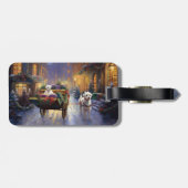 Maltees Kerstfeest Feestelijk Seizoen Bagagelabel (Achterkant horizontaal)