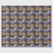 Maltees Kerstfeest Feestelijk Seizoen Cadeaupapier (Vlak)