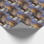 Maltees Kerstfeest Feestelijk Seizoen Cadeaupapier (Hoek)